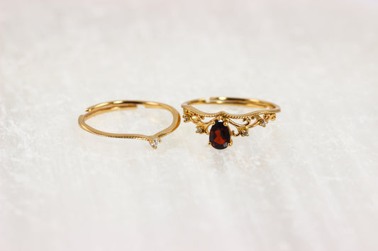 Garnet Stacking Ring