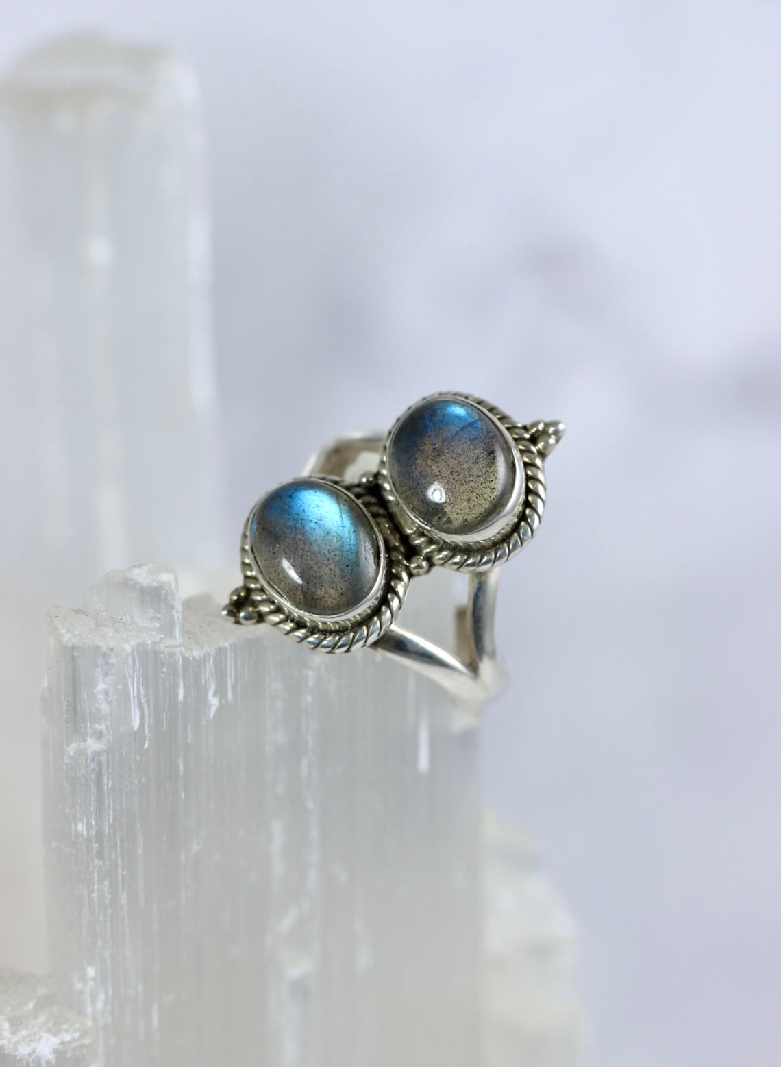 Labradorite Two Stone Ring