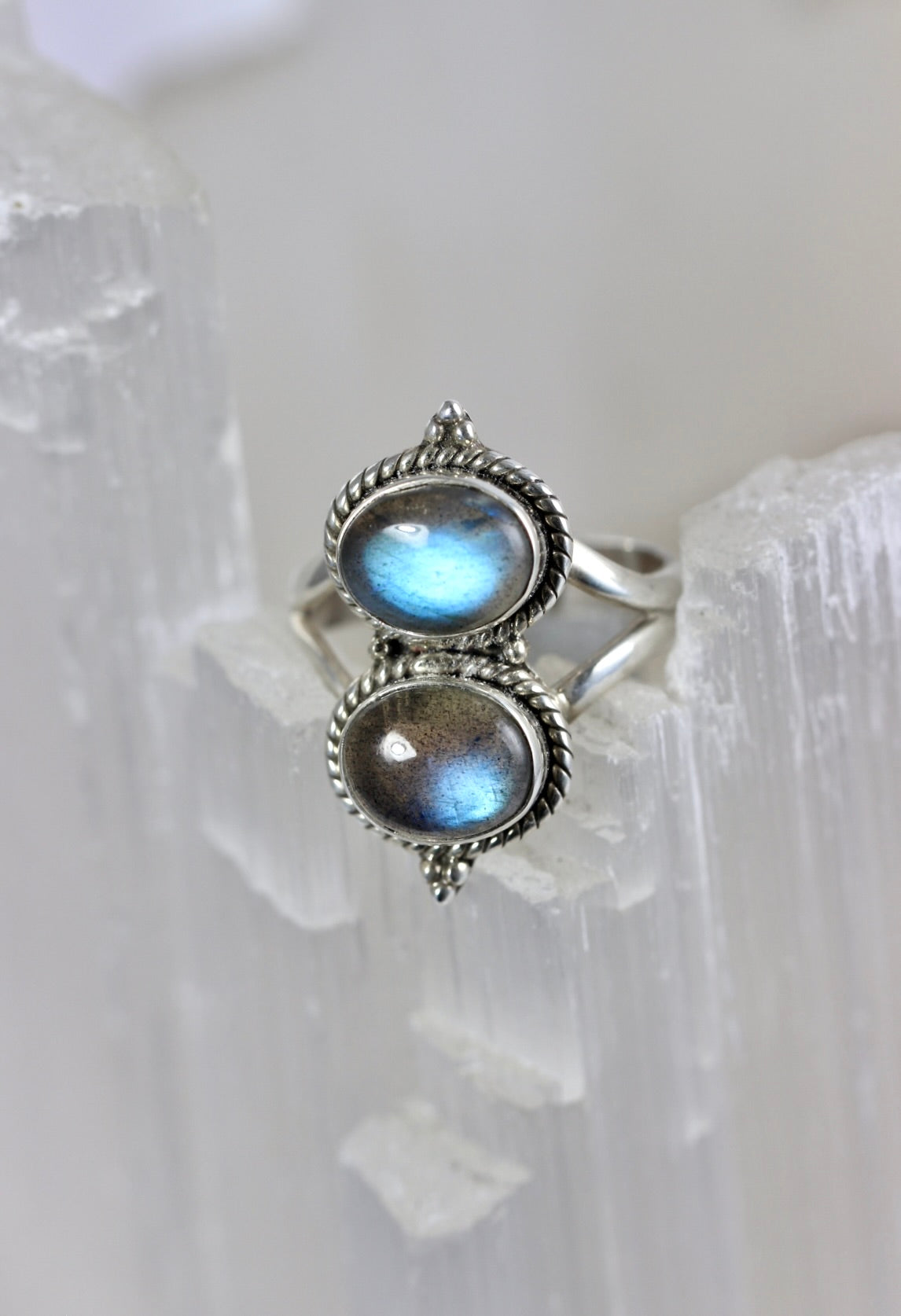 Labradorite Two Stone Ring