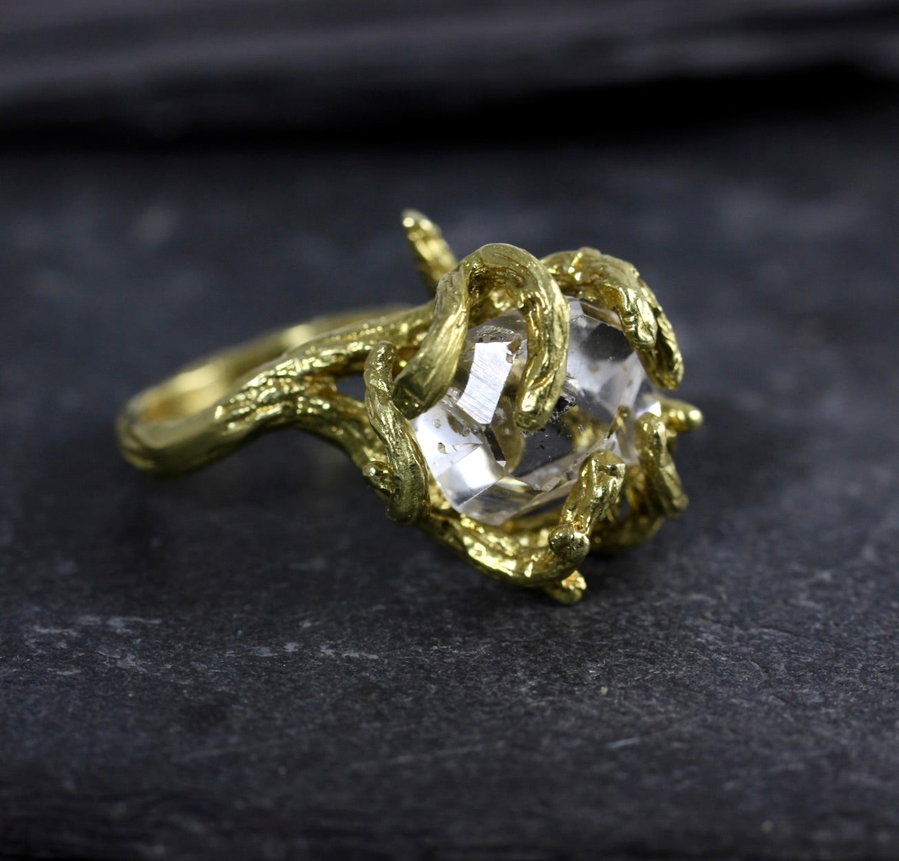 Herkimer Diamond Branch Ring