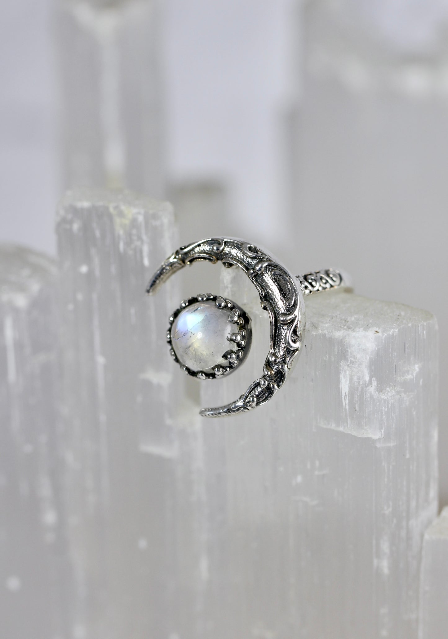 Gemstone Moon Rings