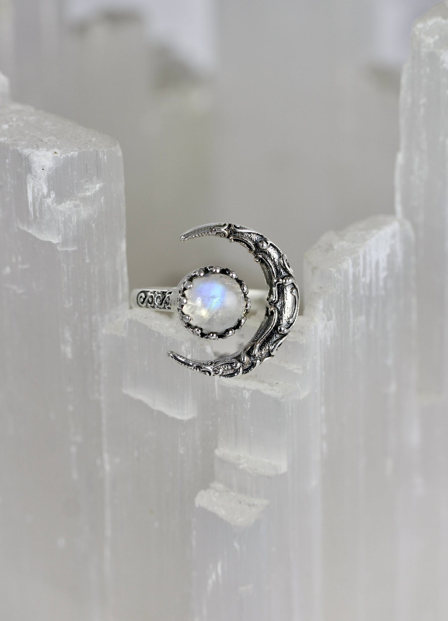Gemstone Moon Rings