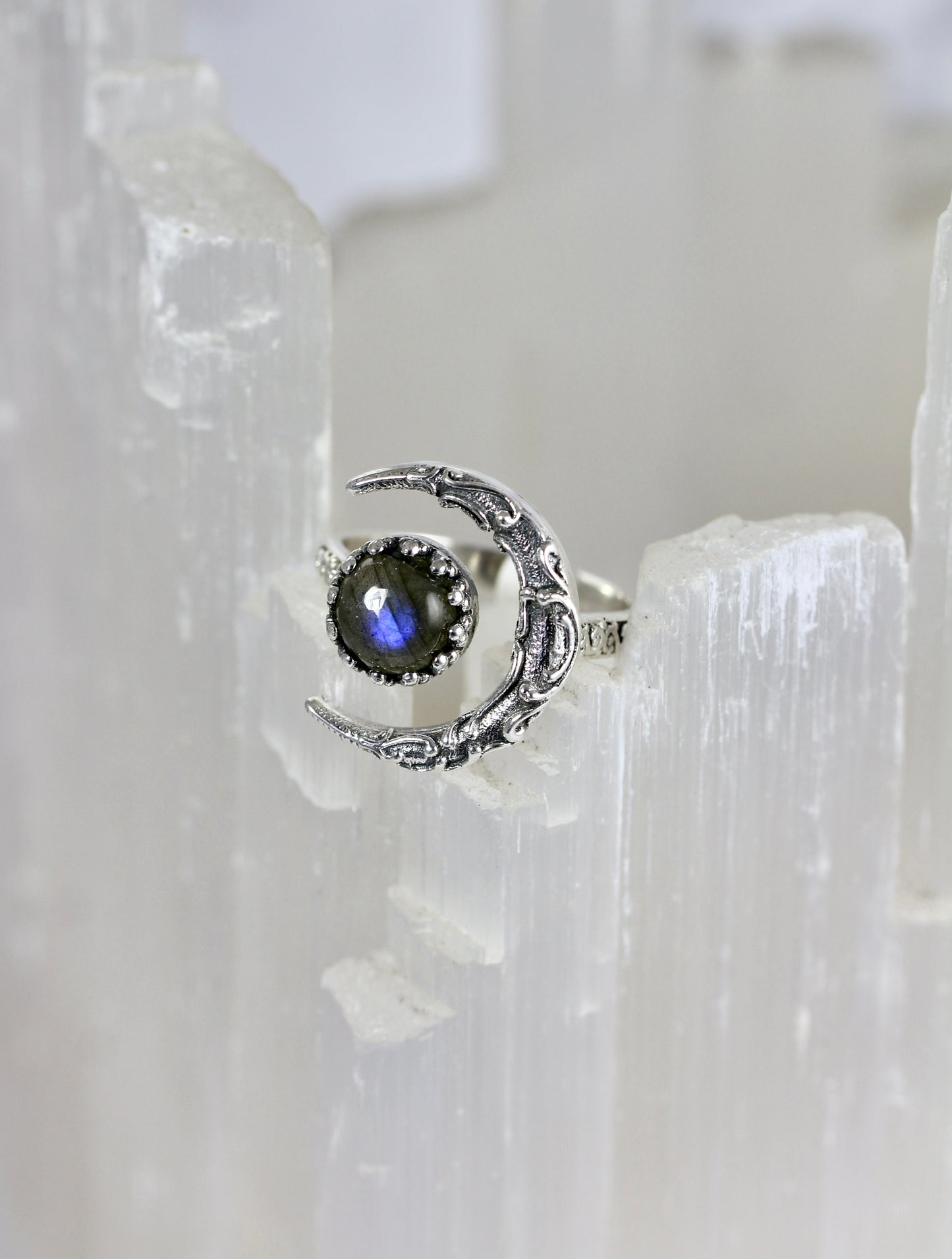 Gemstone Moon Rings