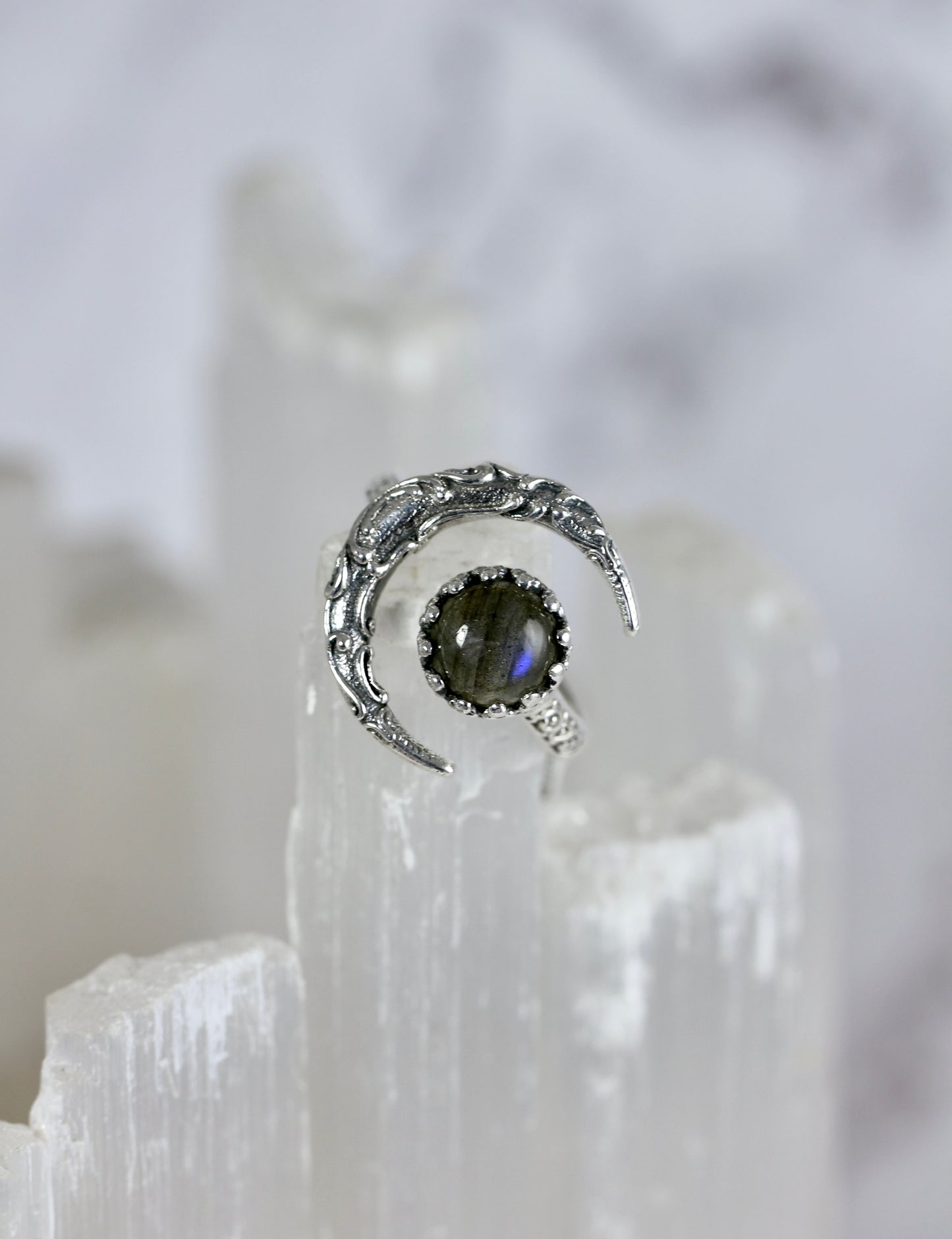 Gemstone Moon Rings