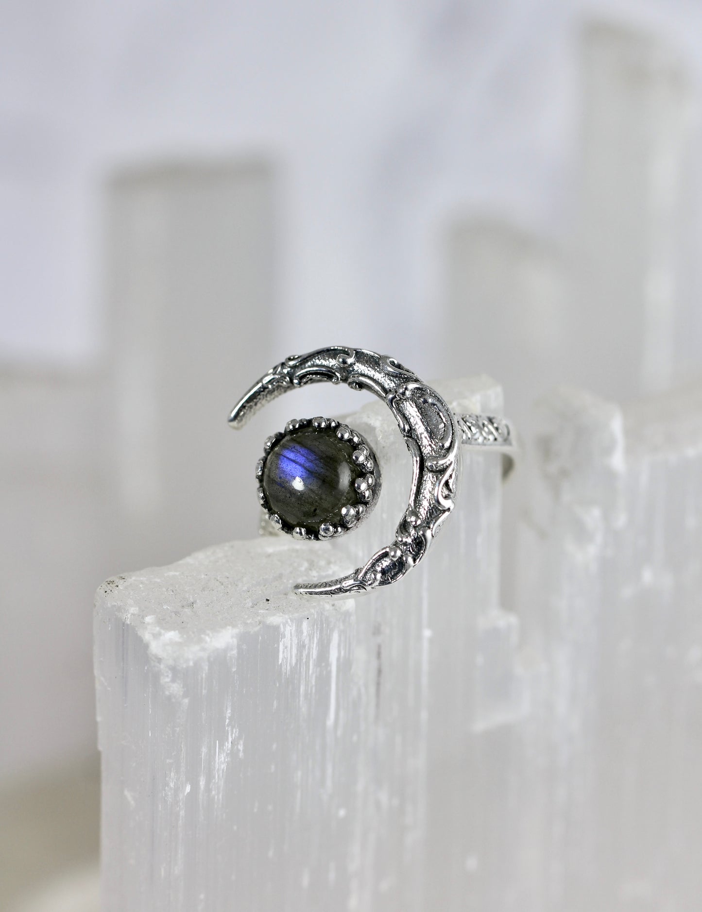Gemstone Moon Rings