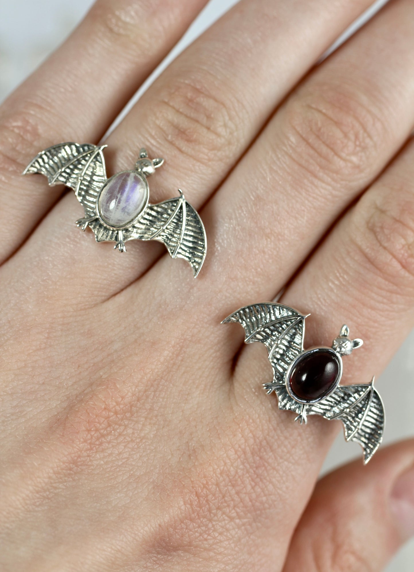 Gemstone Bat Rings