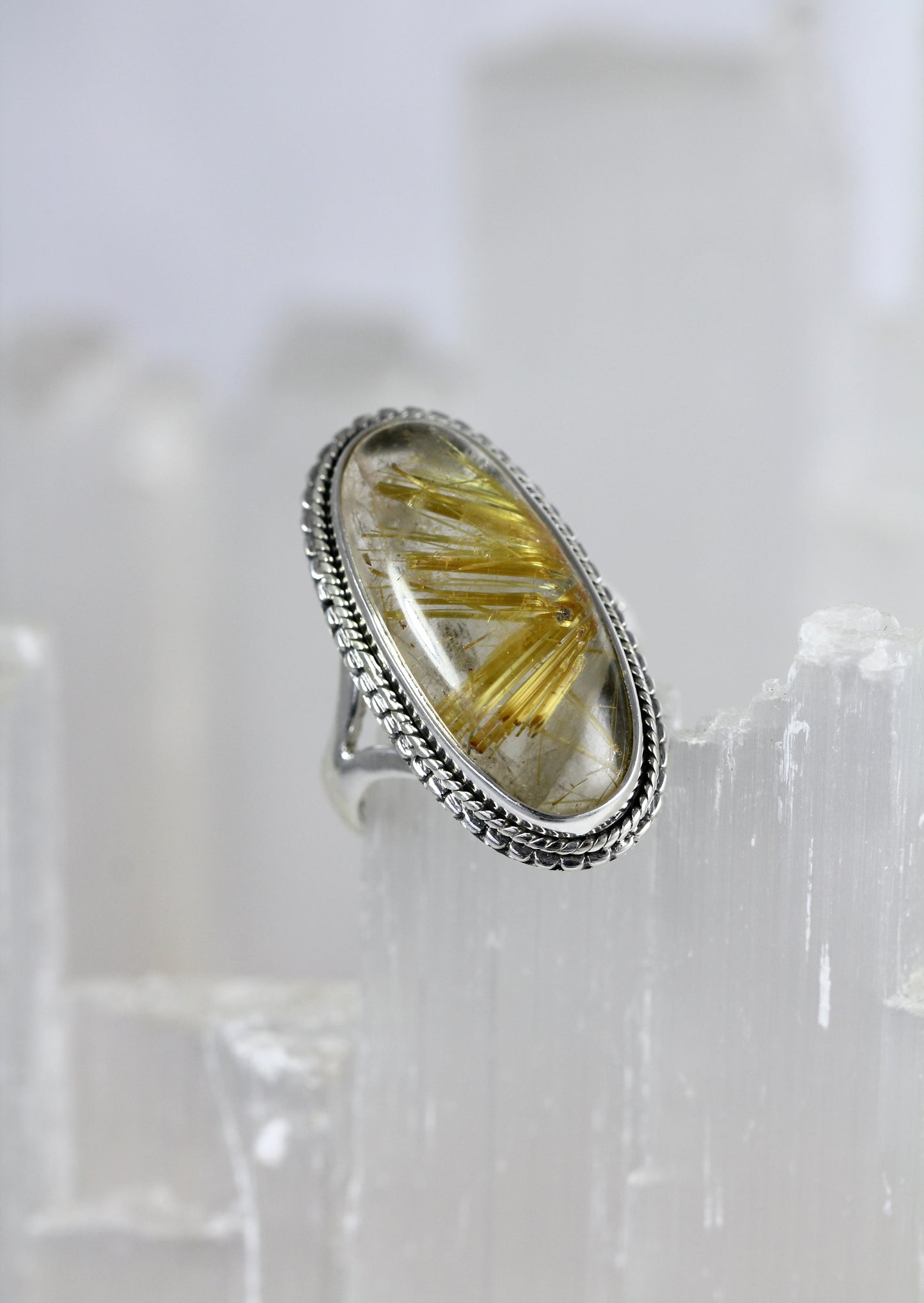 Rutilated Quartz Ring