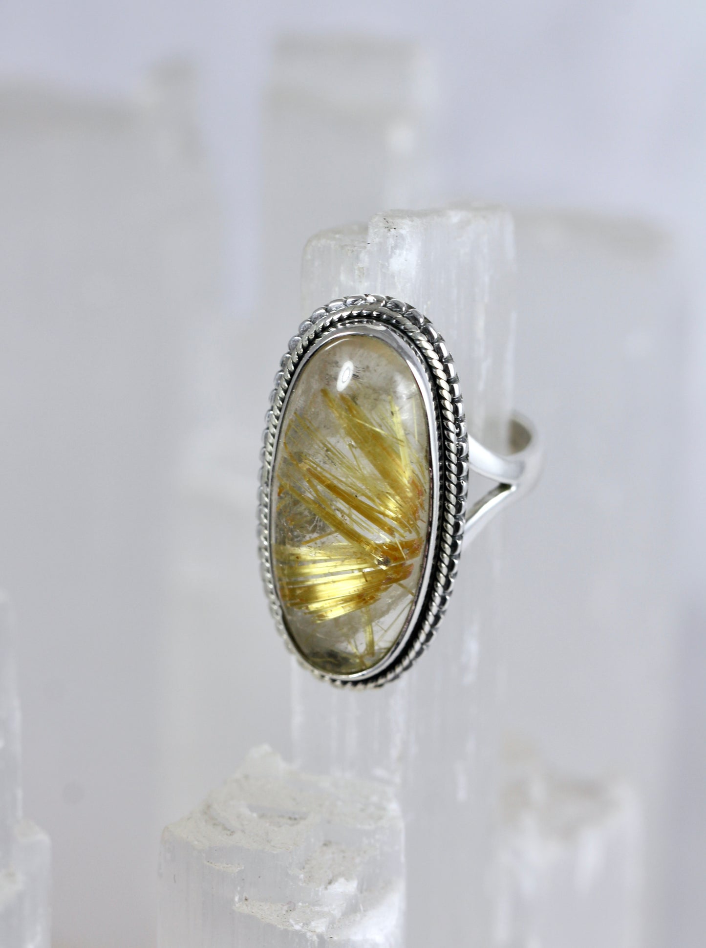 Rutilated Quartz Ring