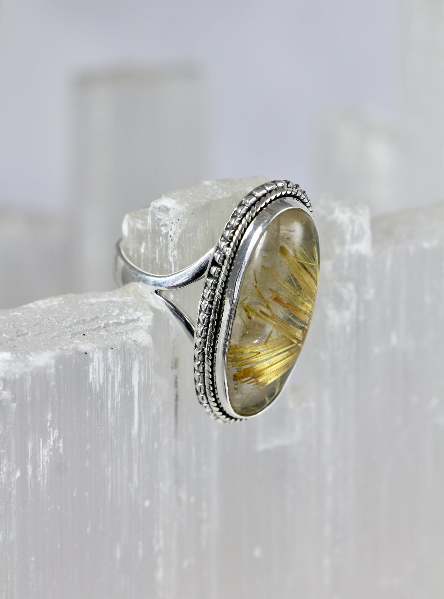 Rutilated Quartz Ring