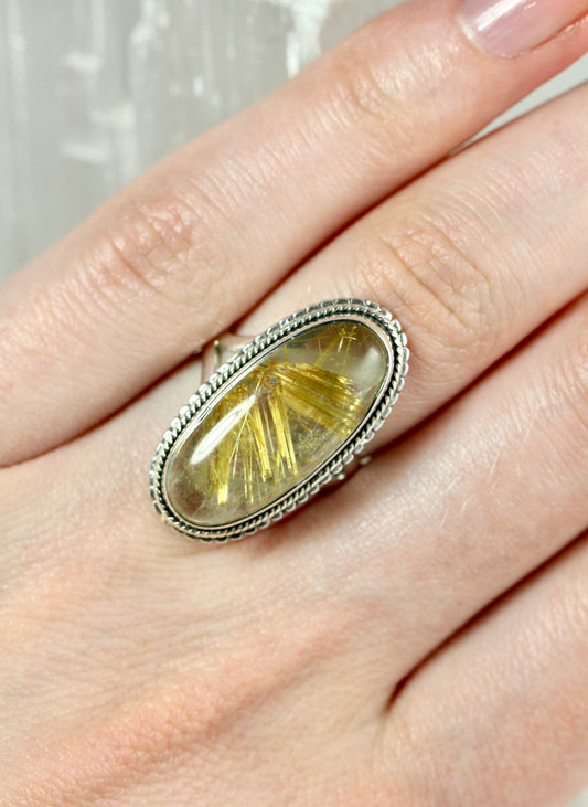 Rutilated Quartz Ring