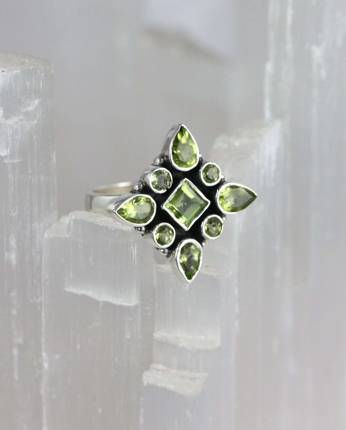 Peridot Statement Ring