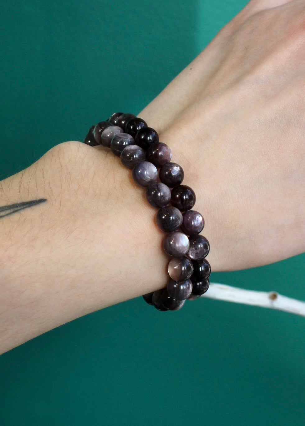 Lepidolite Beaded Stretch Bracelets