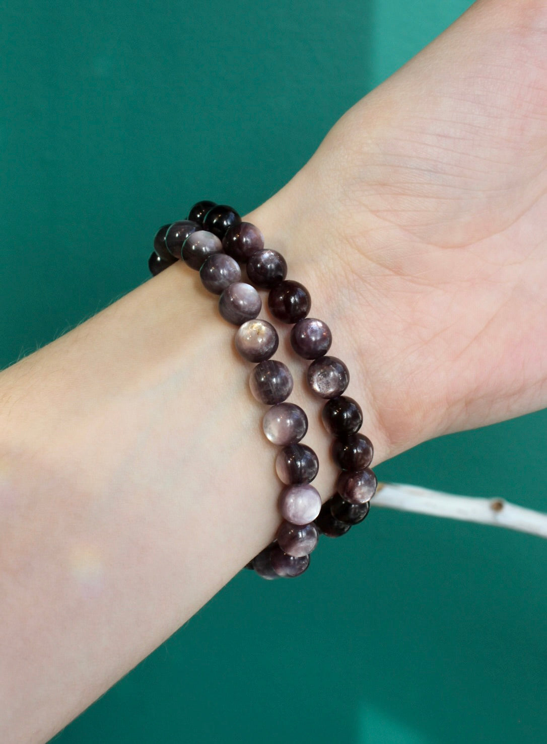 Lepidolite Beaded Stretch Bracelets