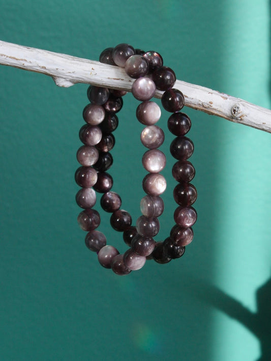 Lepidolite Beaded Stretch Bracelets