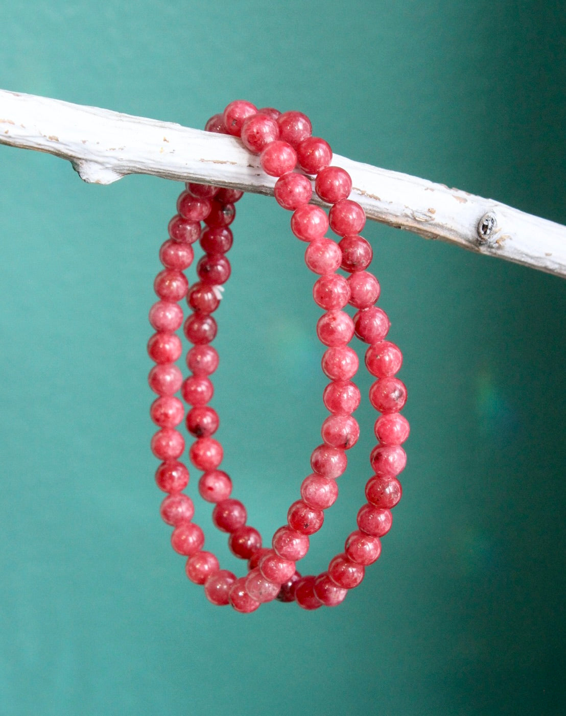 Rhodonite Beaded Stretch Bracelets