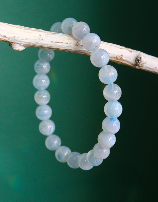 Blue Chalcedony Stretch Bracelet