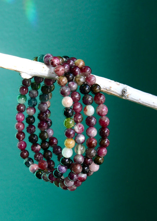Tourmaline Beaded Stretch Bracelets