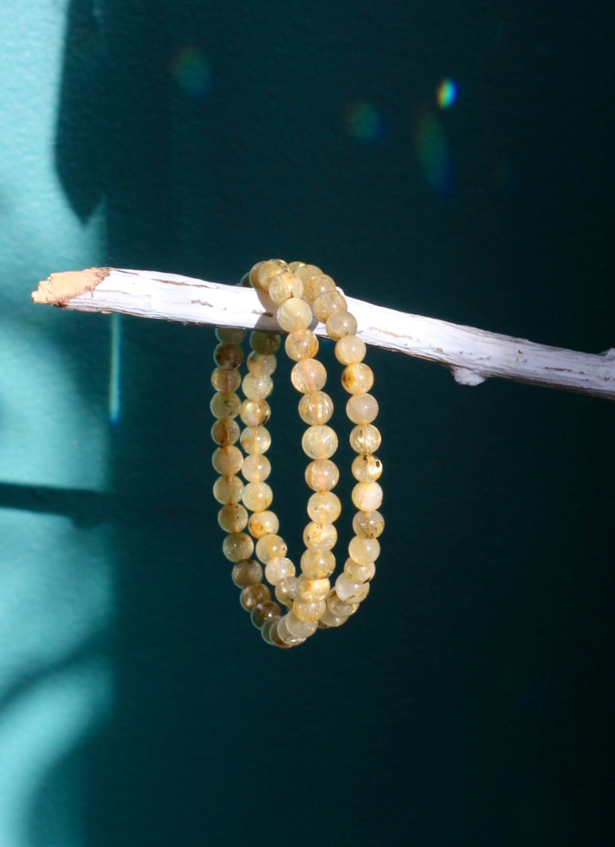 Rutilated Quartz Stretch Bracelets
