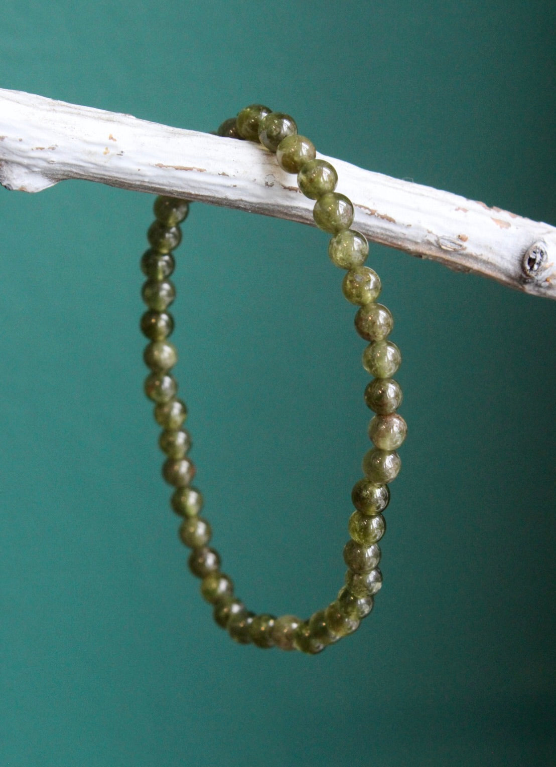 Olive Jade Stretch Bracelets