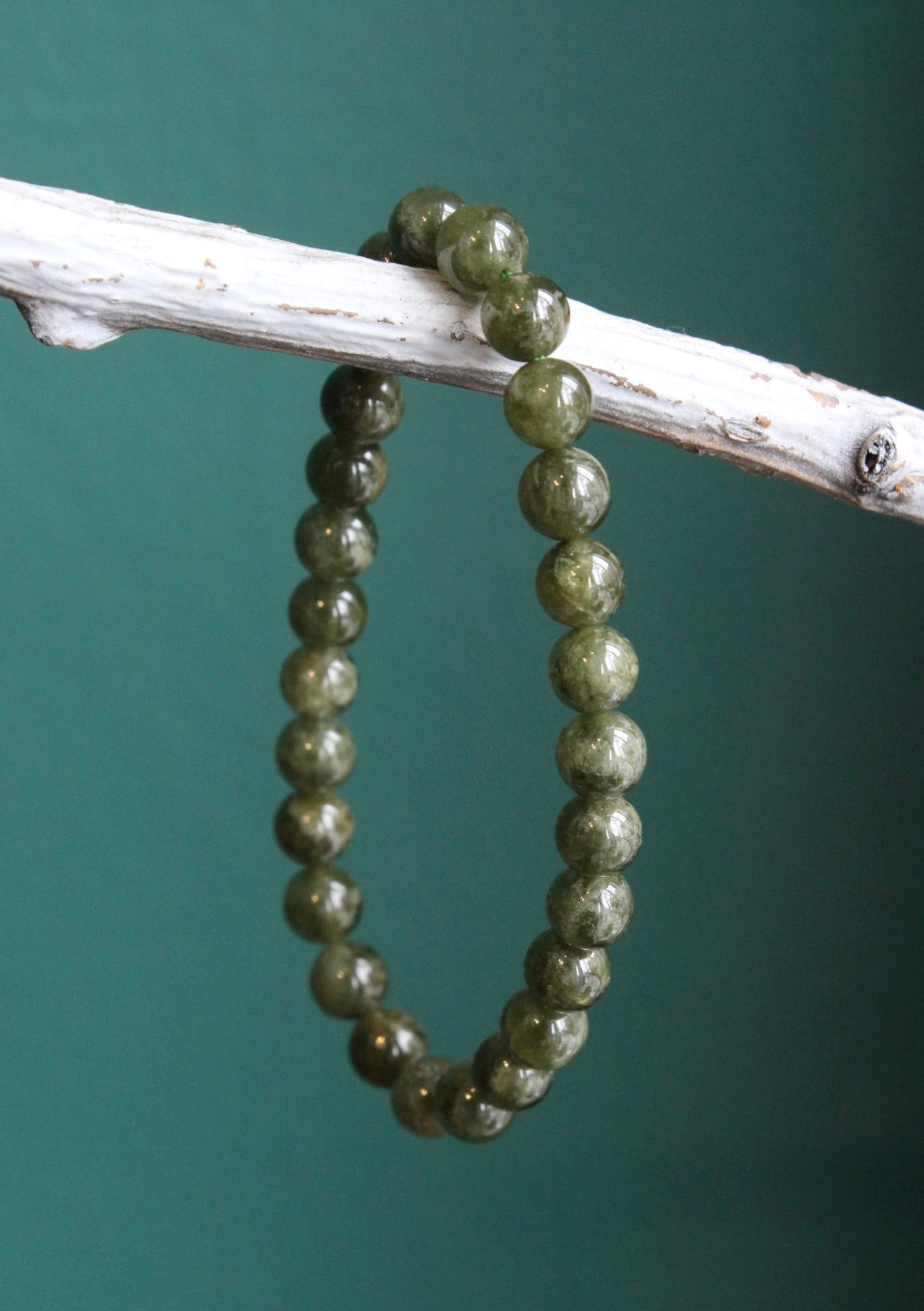 Olive Jade Stretch Bracelets