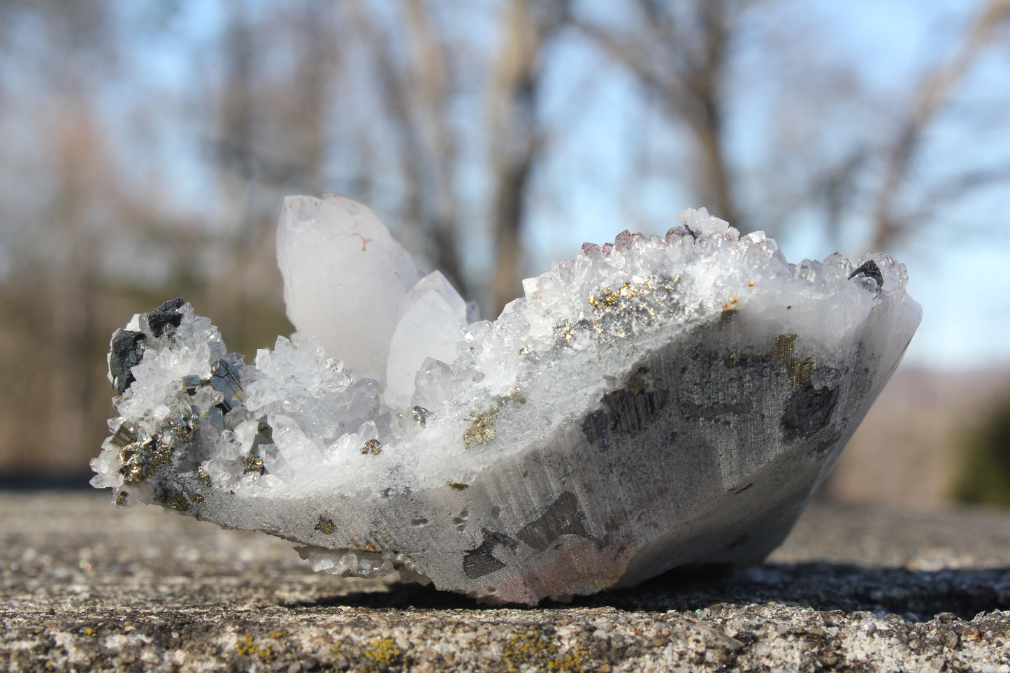 Quartz Chalcopyrite Dolomite Specimen