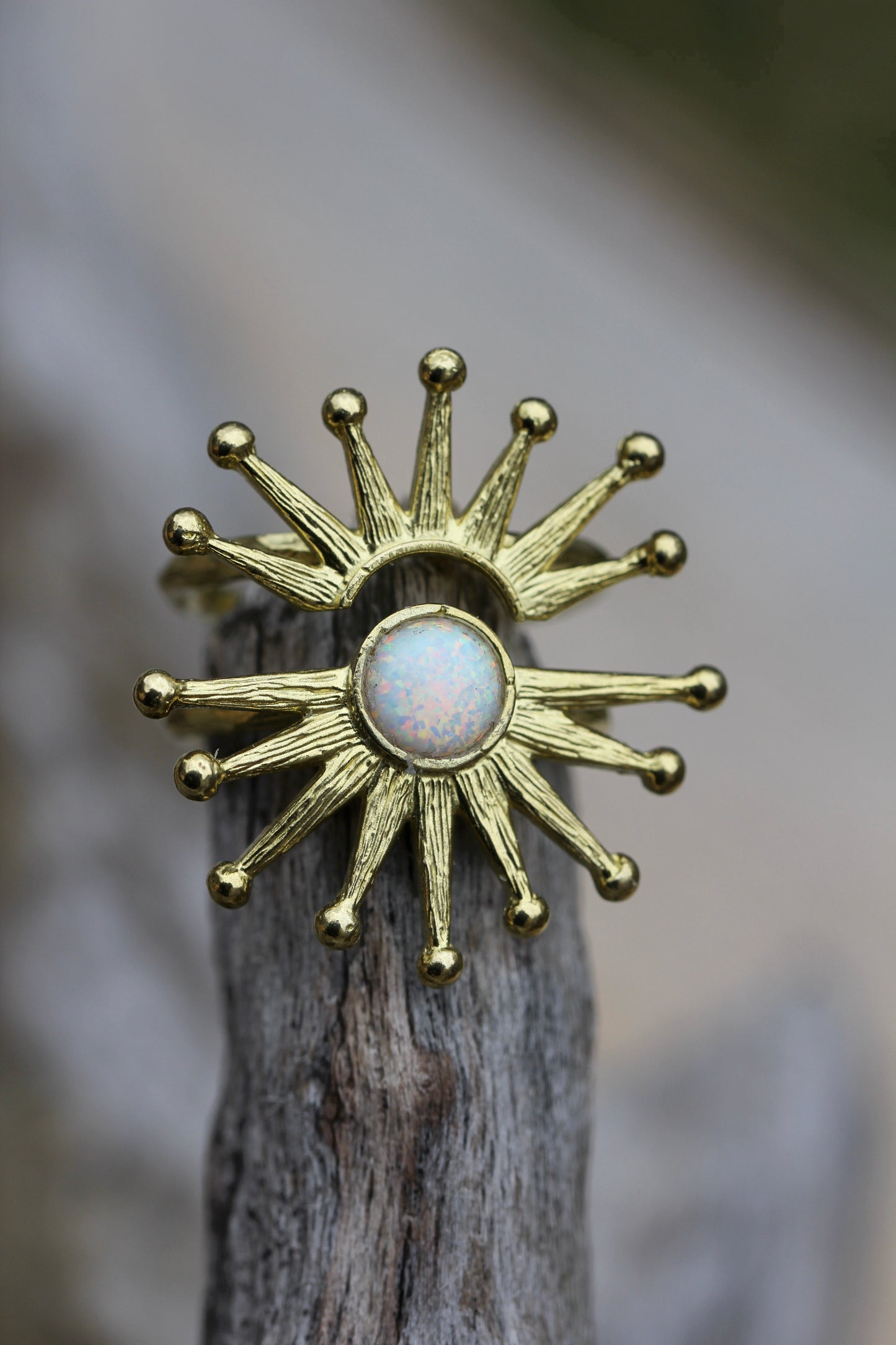 Opal Starburst Ring