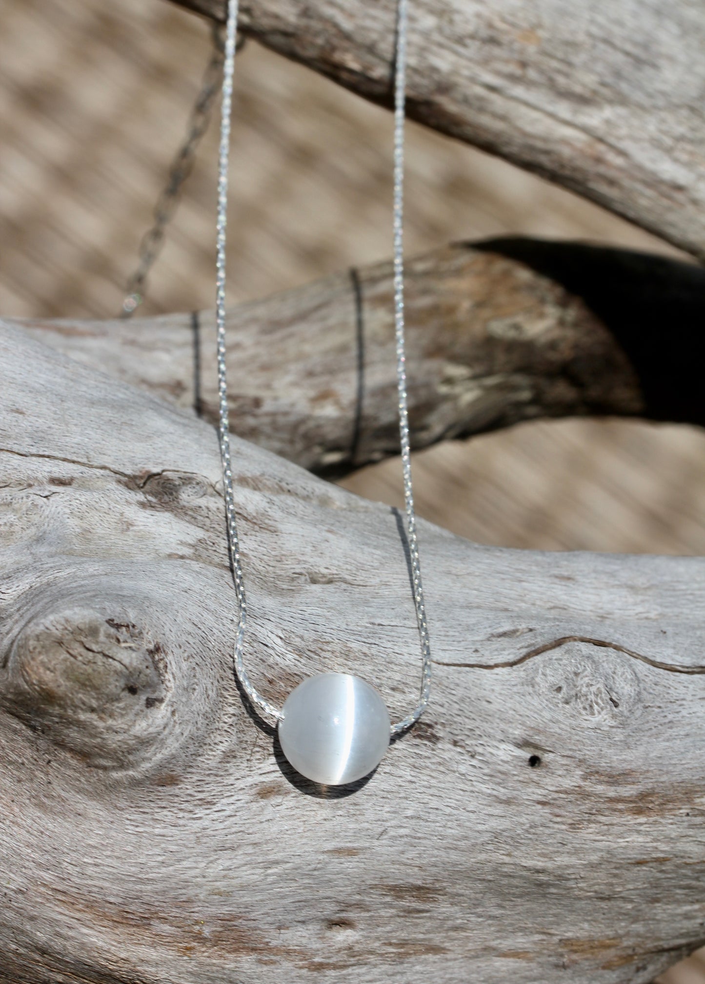 Selenite Bead Necklace