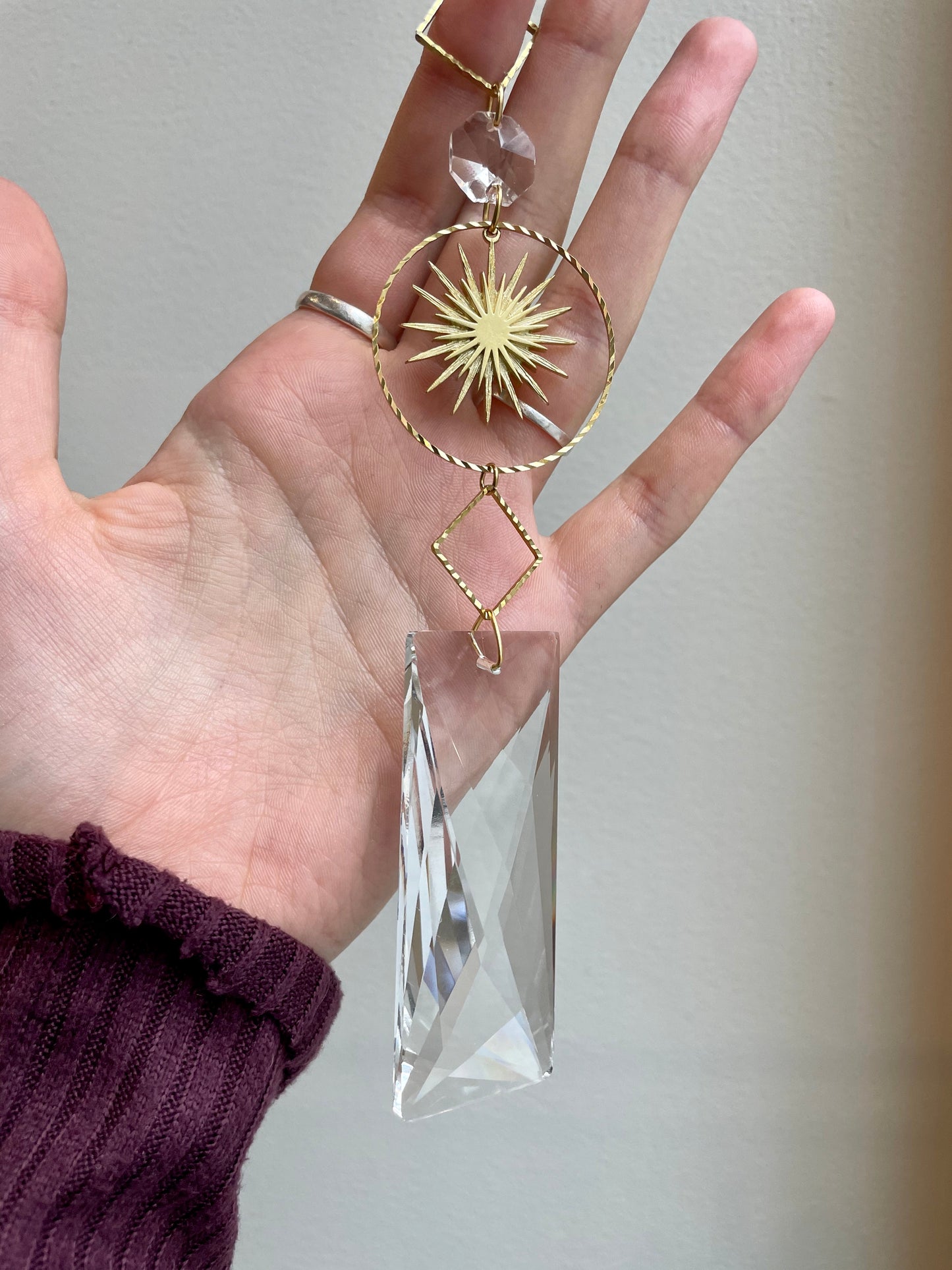 Large Crystal Brass Ornaments