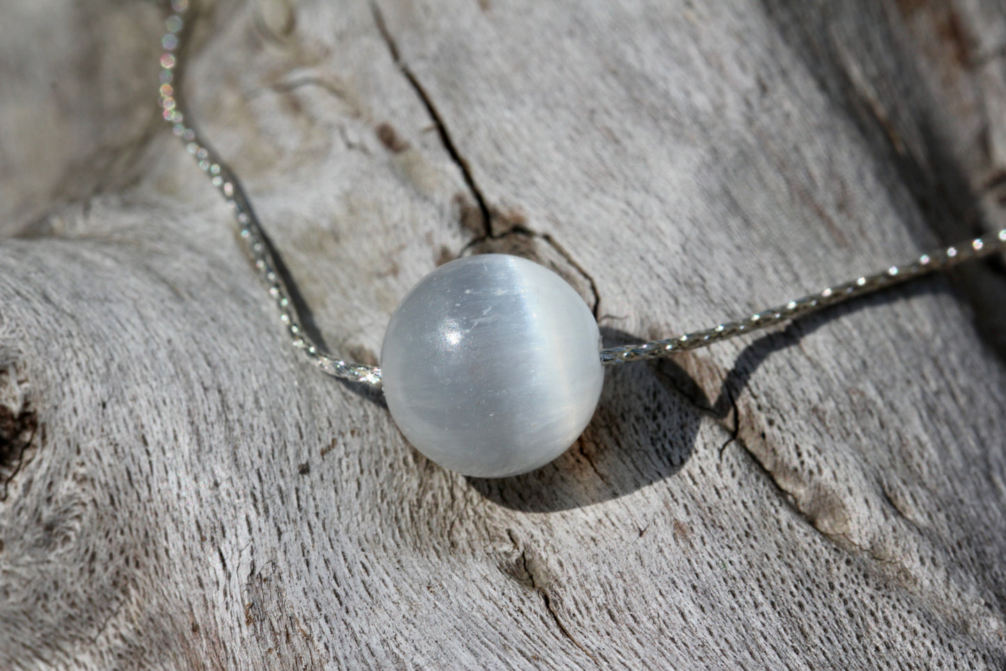 Selenite Bead Necklace