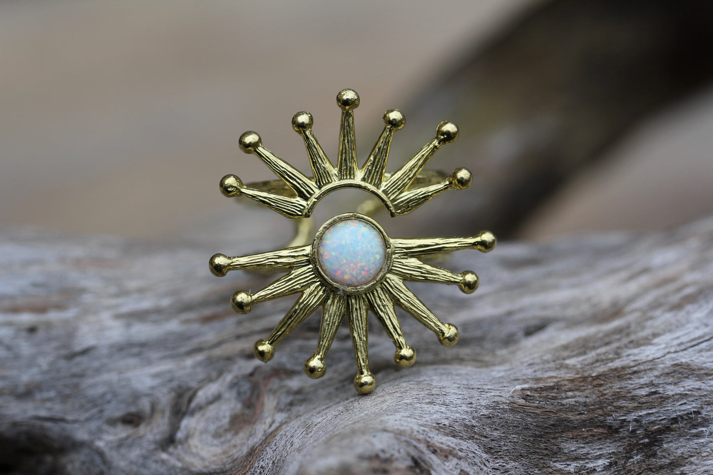 Opal Starburst Ring