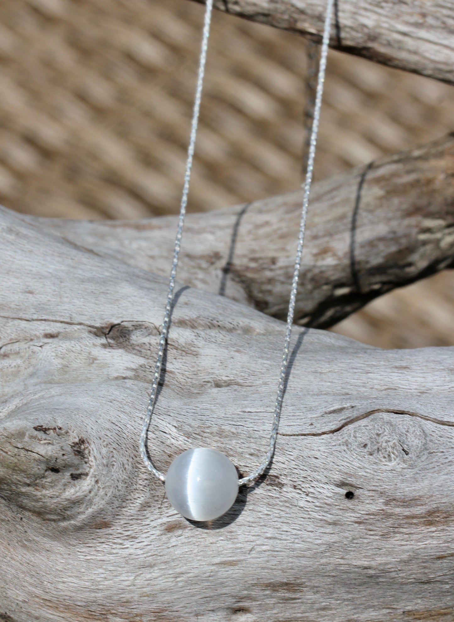Selenite Bead Necklace