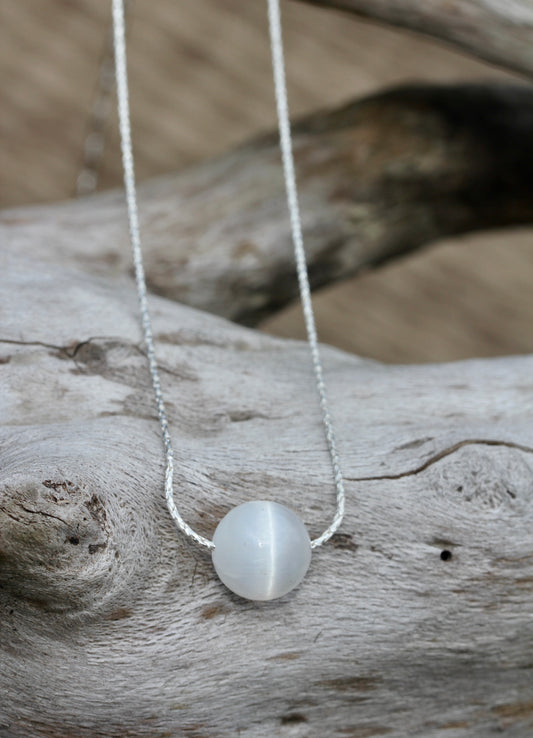 Selenite Bead Necklace