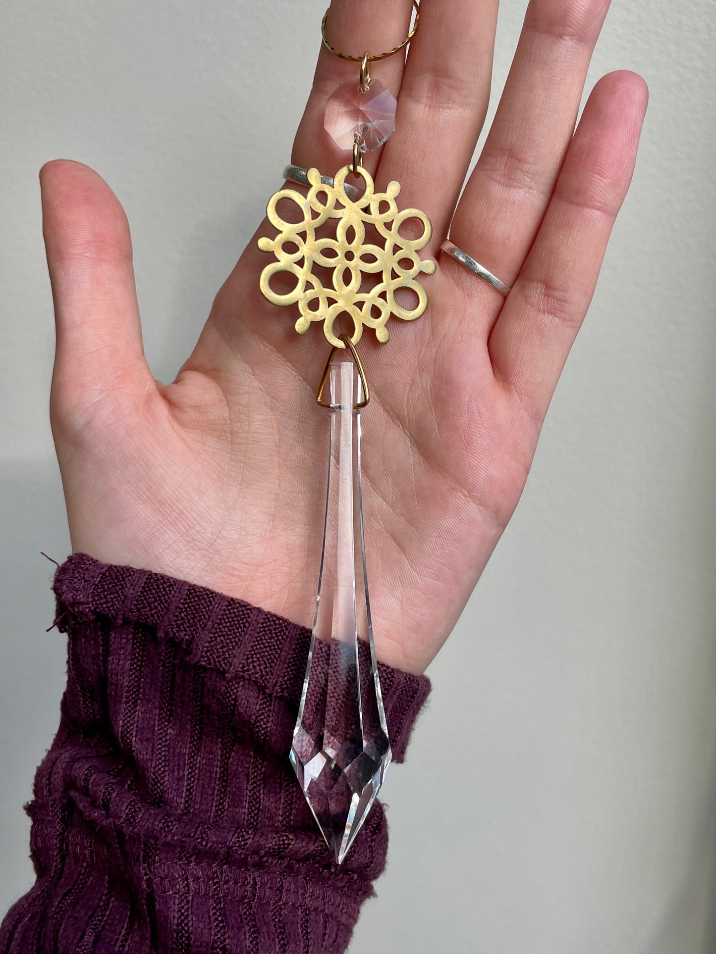 Large Crystal Brass Ornaments