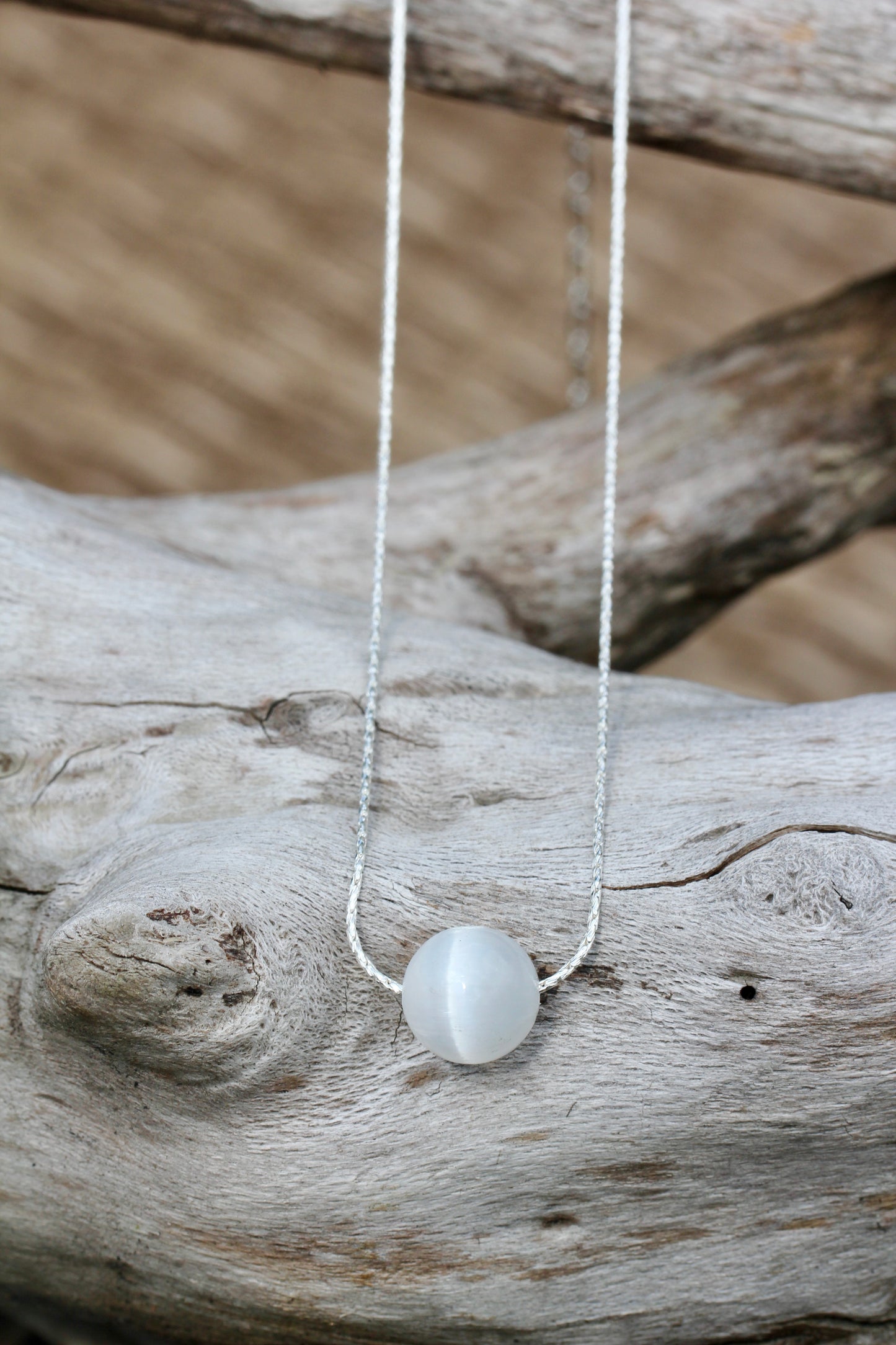 Selenite Bead Necklace