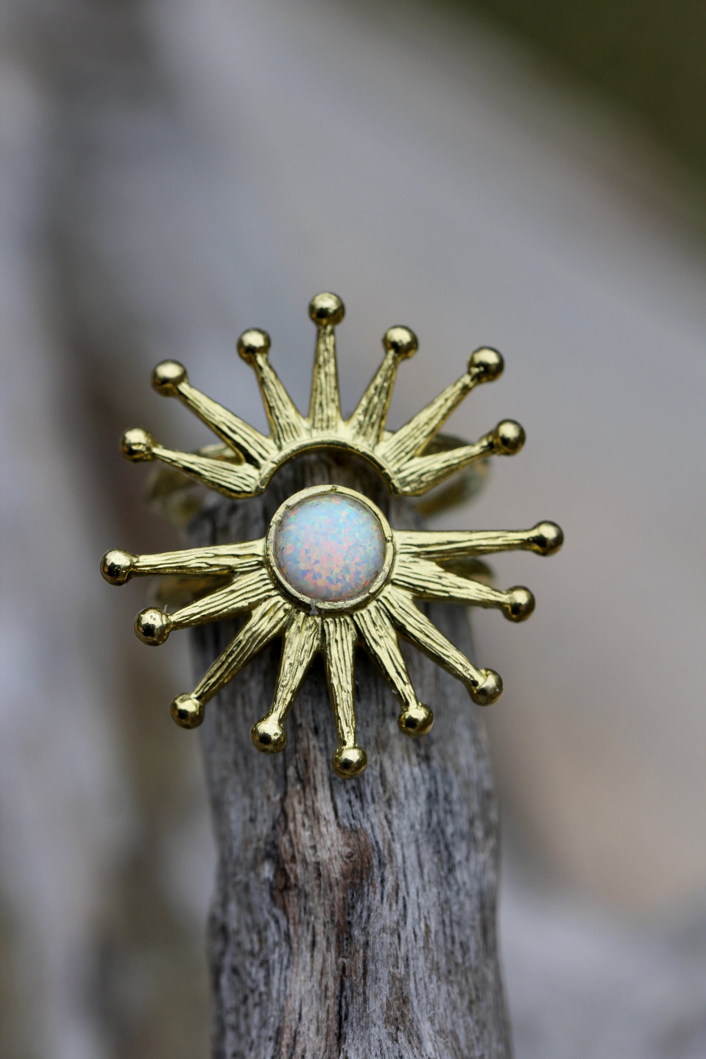 Opal Starburst Ring