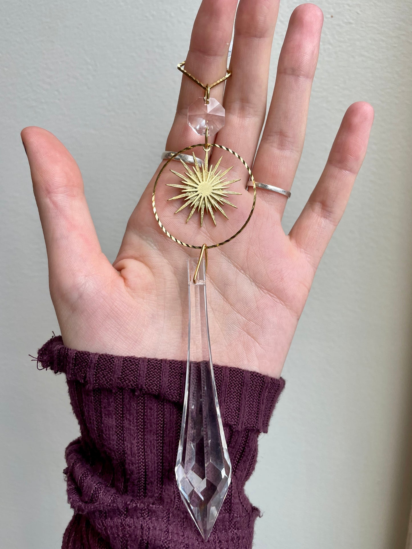Large Crystal Brass Ornaments