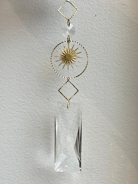 Large Crystal Brass Ornaments