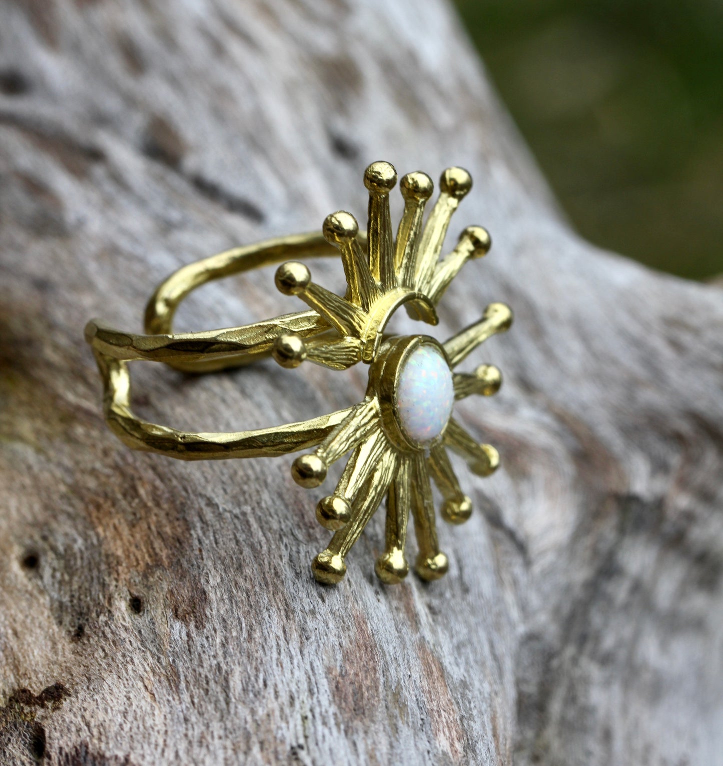 Opal Starburst Ring