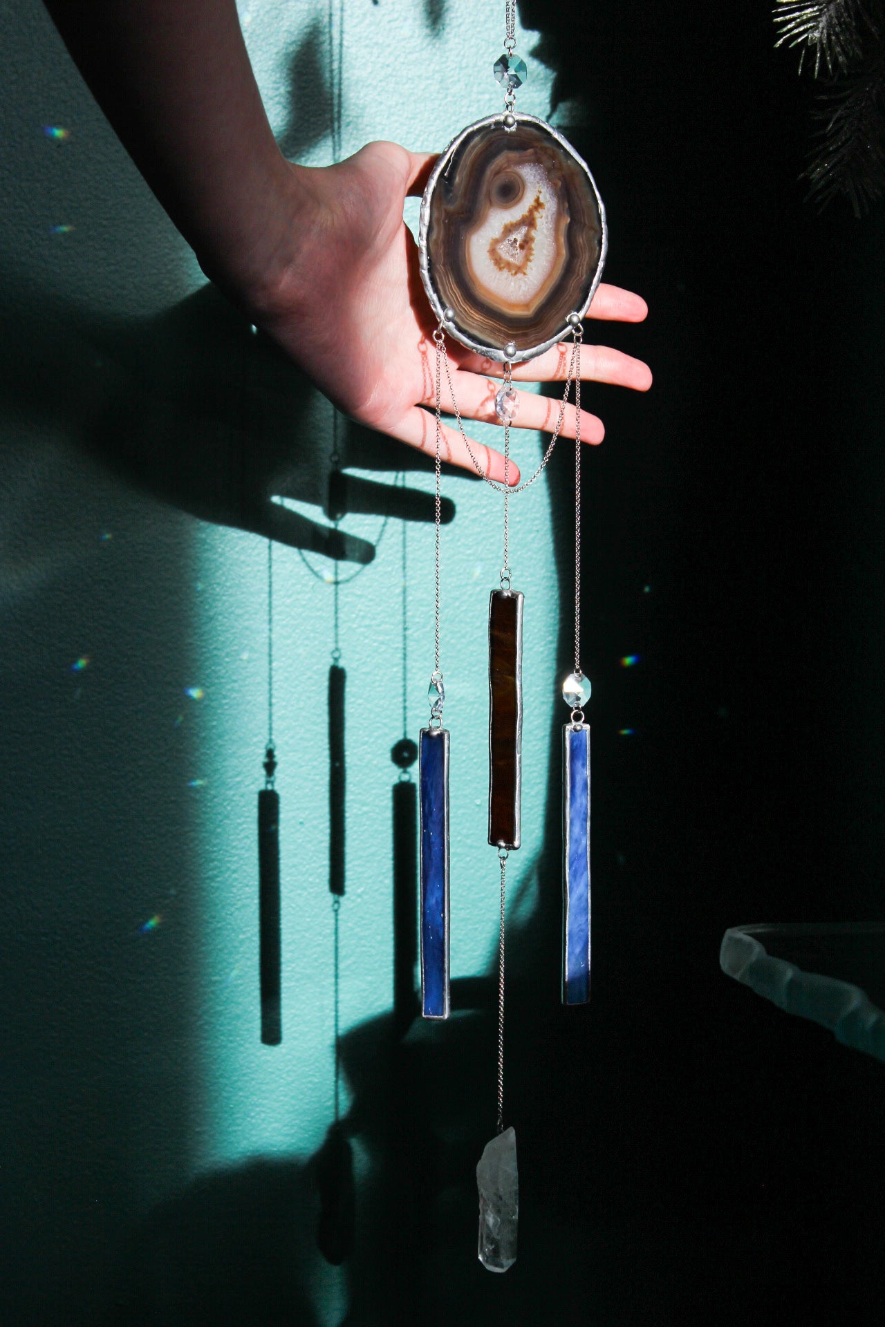Brown Agate Stained Glass Sun Catcher