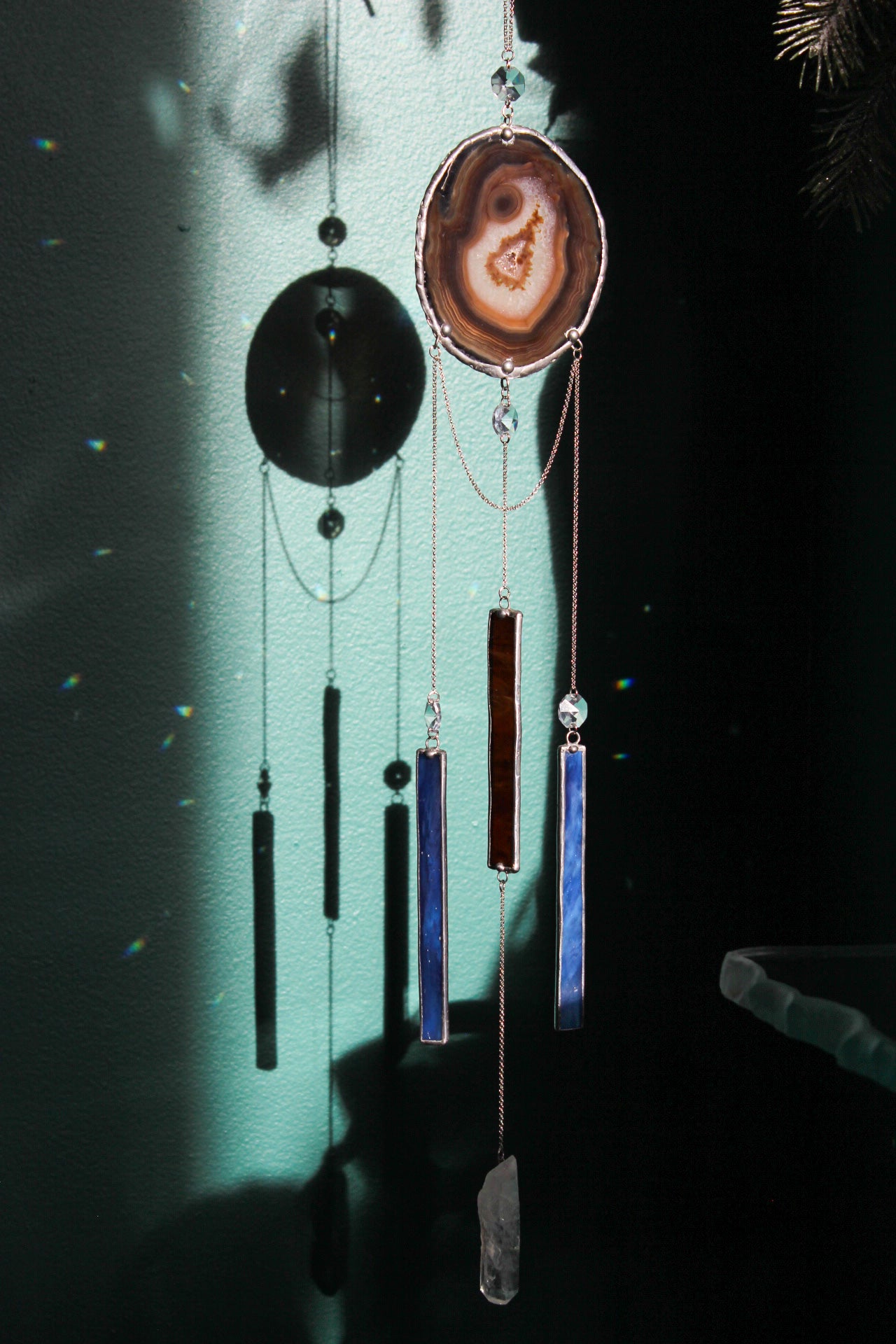 Brown Agate Stained Glass Sun Catcher
