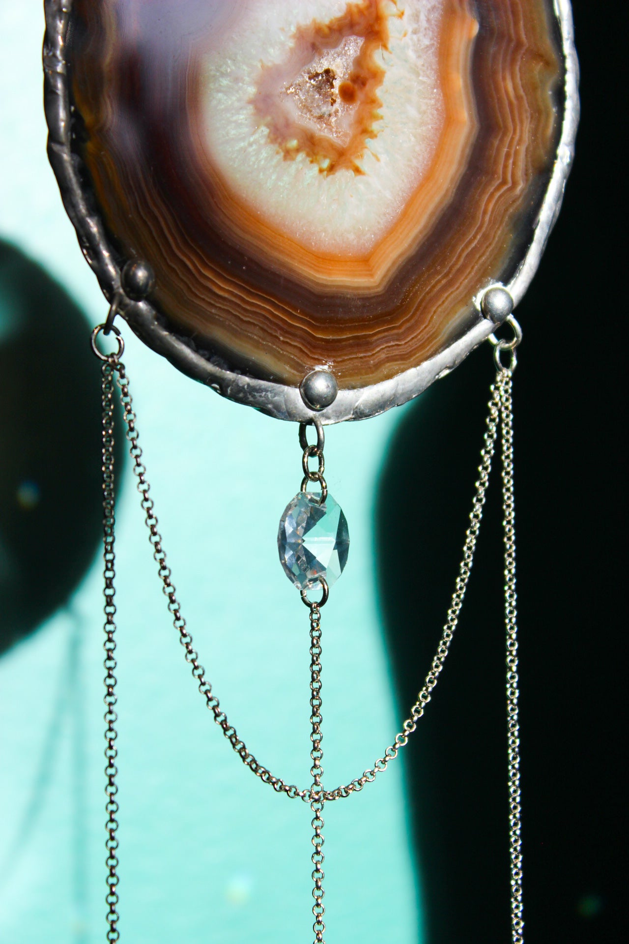 Brown Agate Stained Glass Sun Catcher