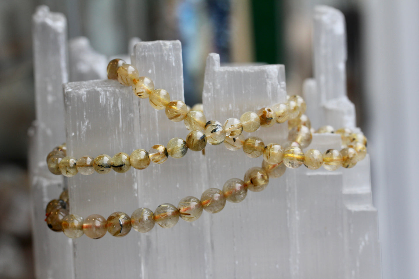 Rutilated Quartz Stretch Bracelets