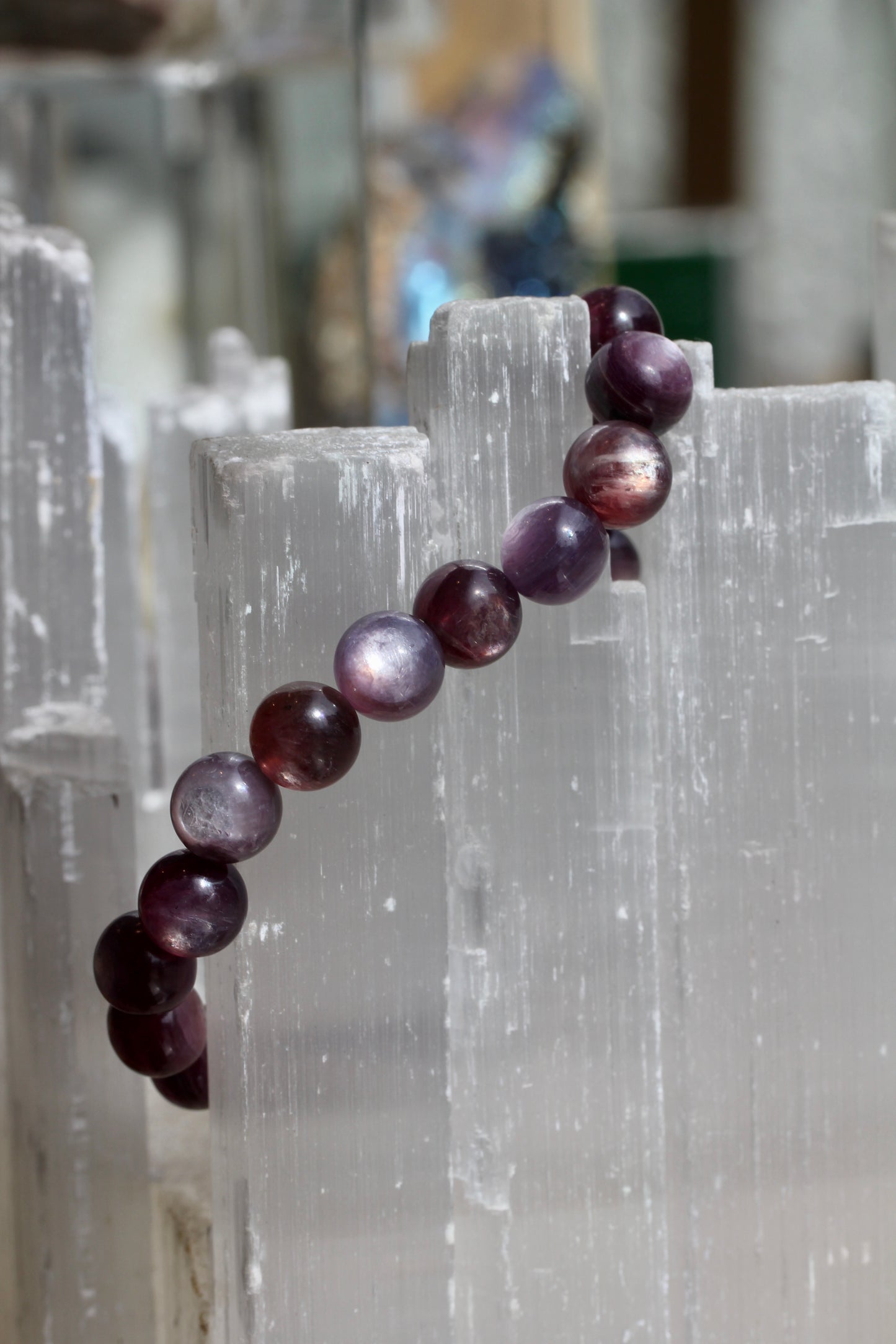 Lepidolite Beaded Stretch Bracelets