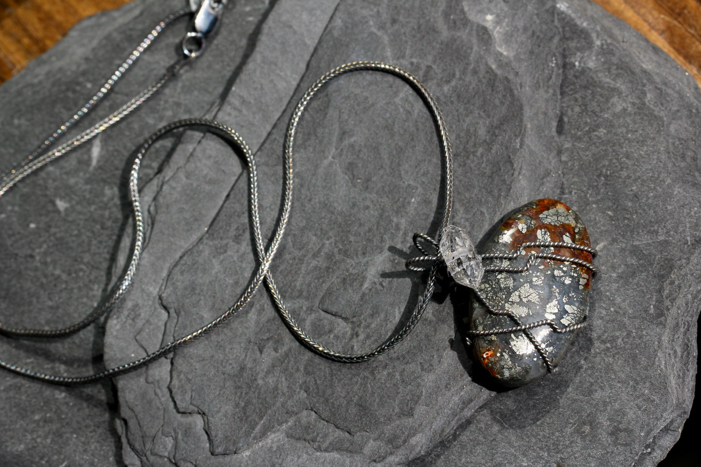 Marcasite Herkimer Diamond Necklace