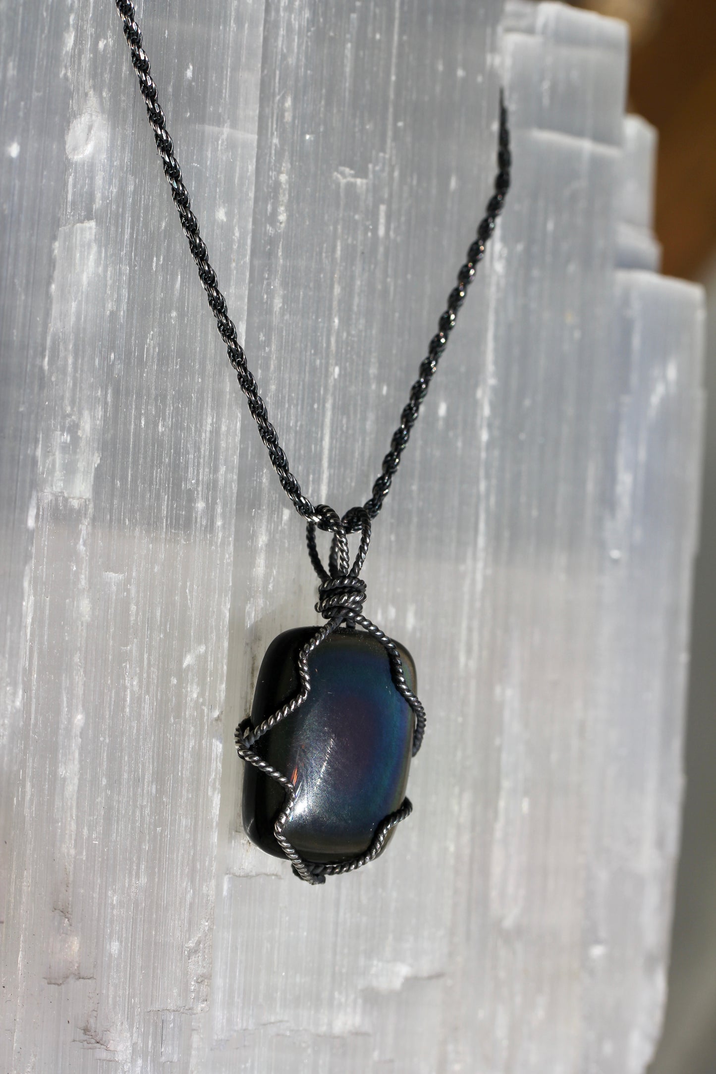 Rainbow Obsidian Necklaces