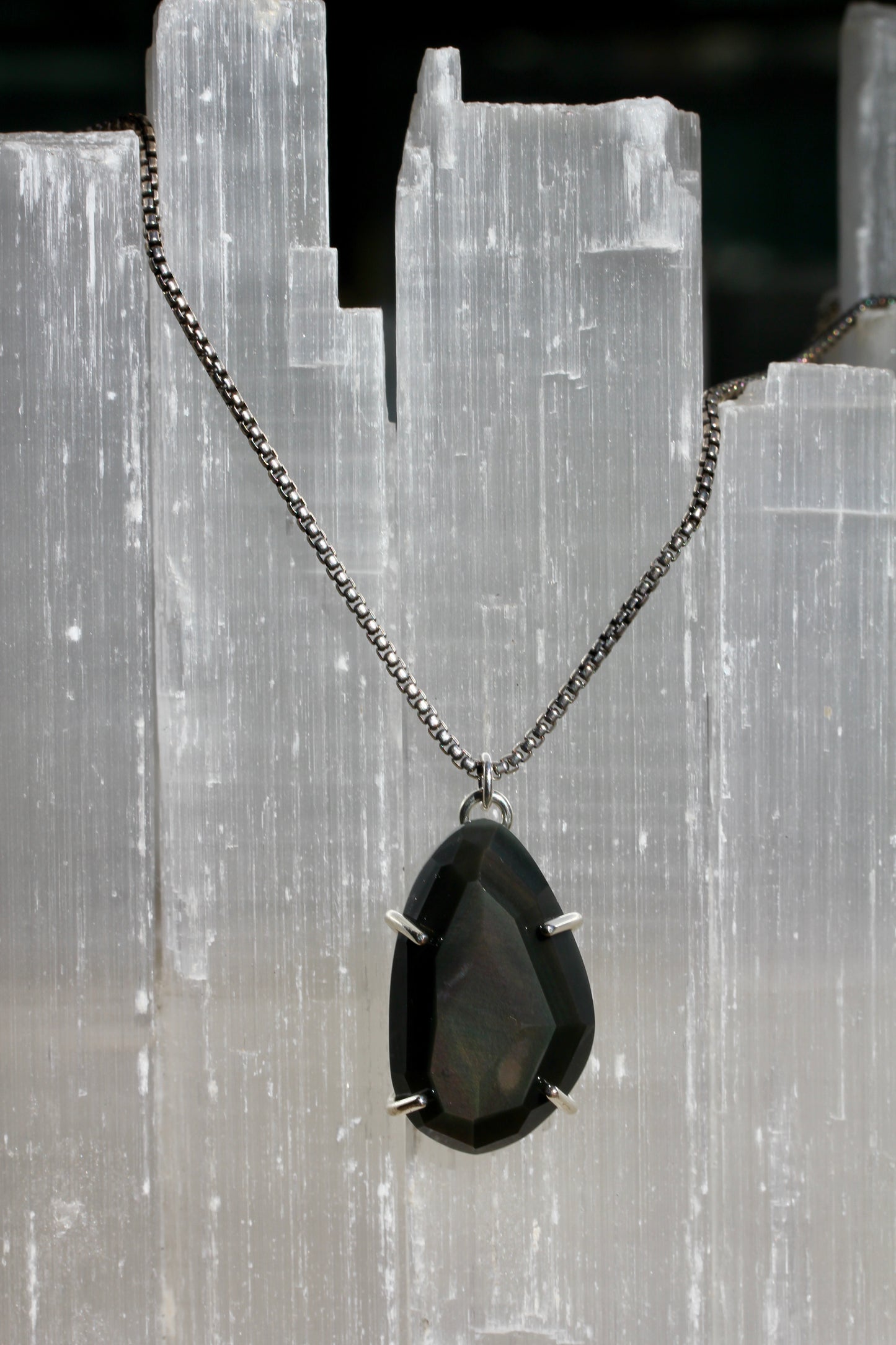 Rainbow Obsidian Necklace