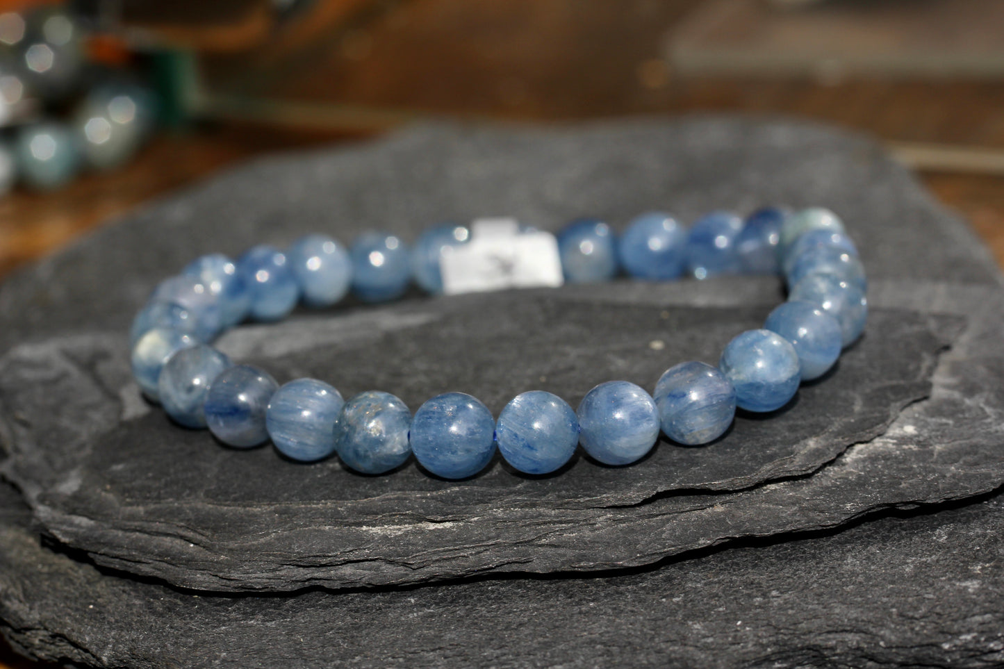 Kyanite Stretch Bead Bracelets
