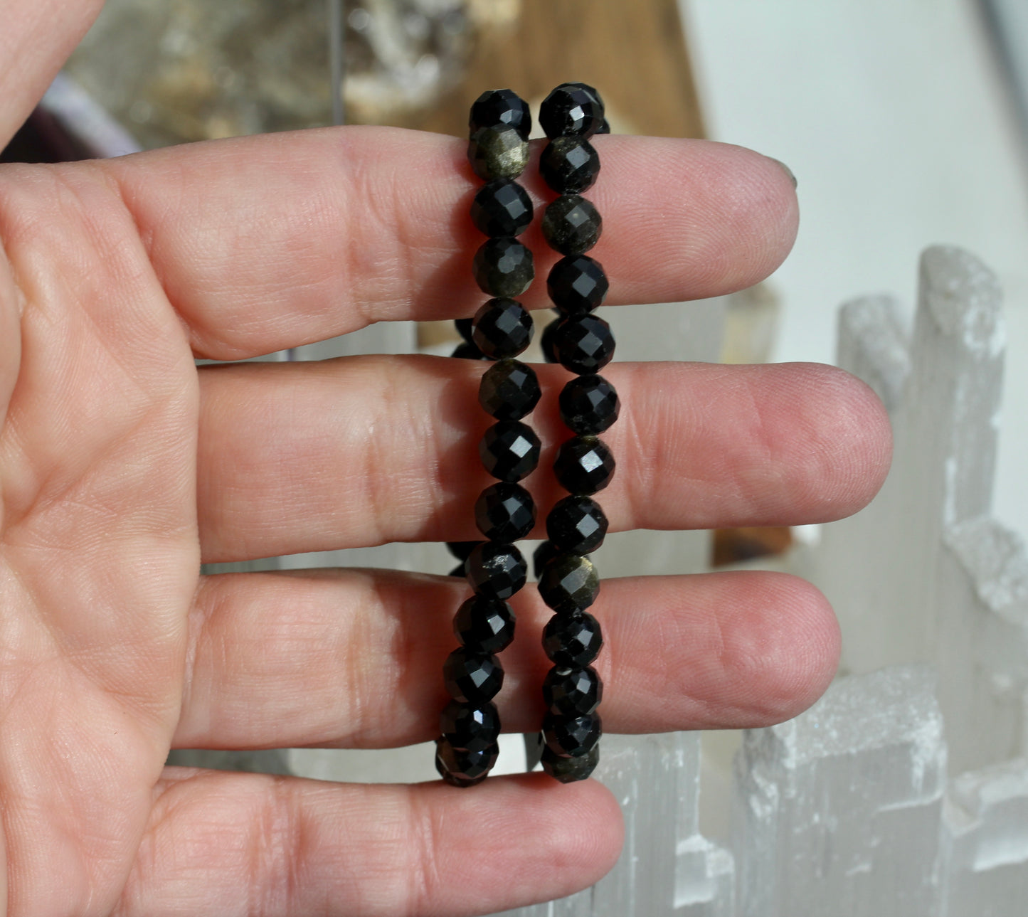 Sheen Obsidian Stretch Bracelet
