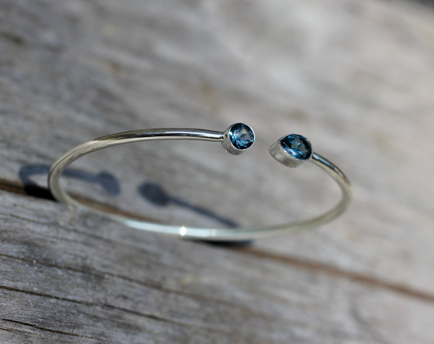 London Blue Topaz Silver Flex Bracelet