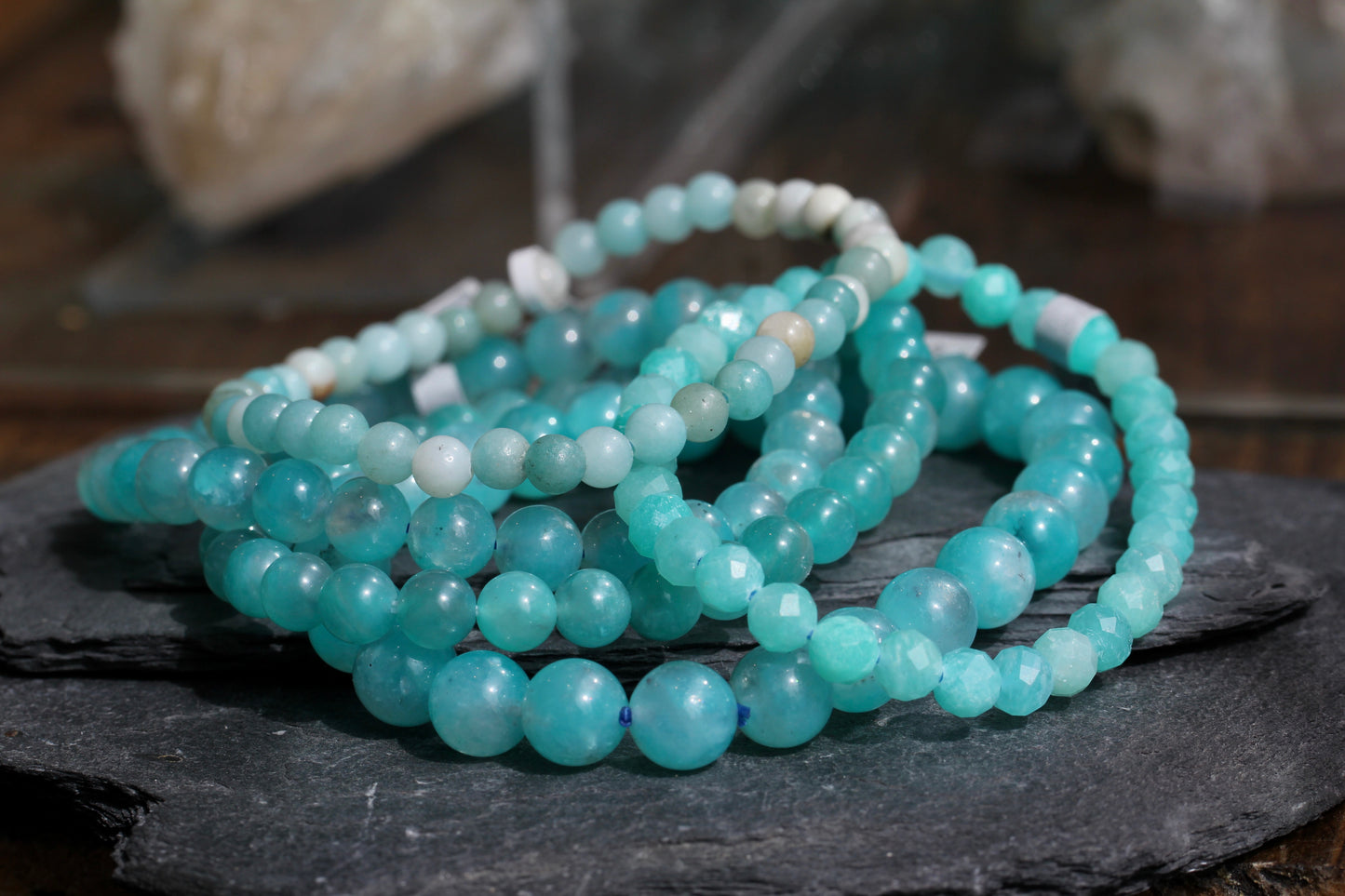 Amazonite Bead Stretch Bracelets